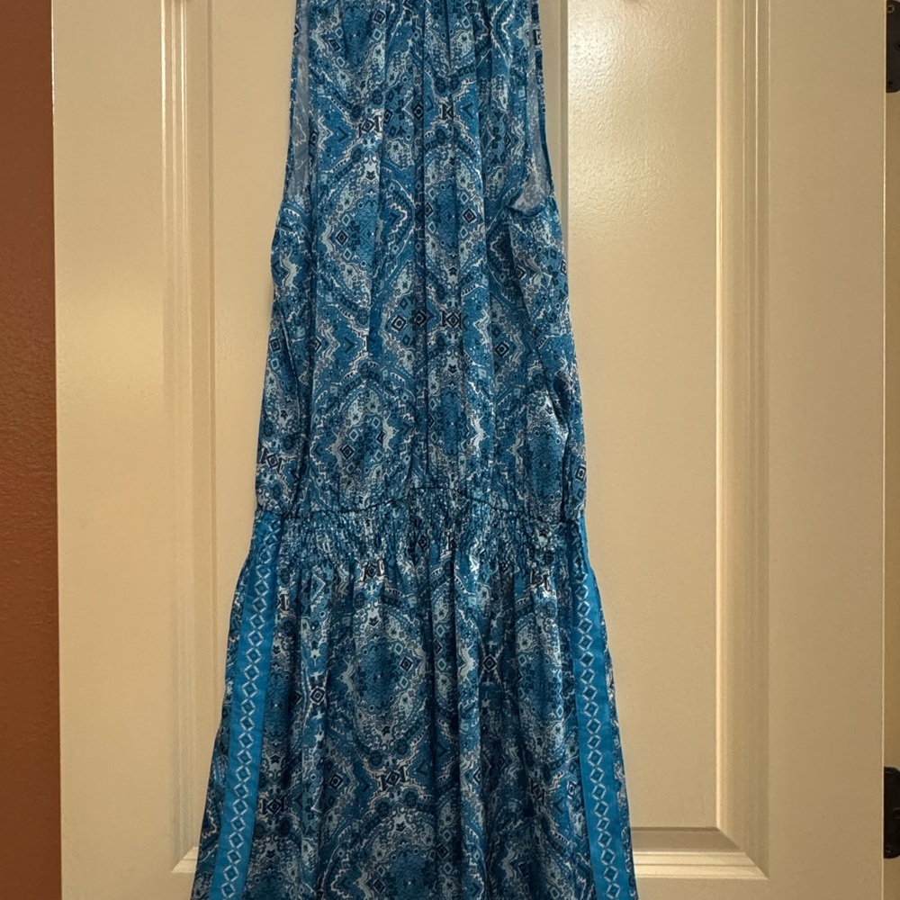 Ramy Brook Blue Geometric Print Top NWOT